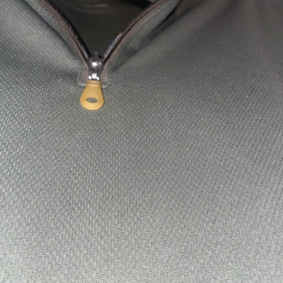 Trium Sport 100% nylon (L) quarter zip short sleeve olive green - Picture 6 of 6